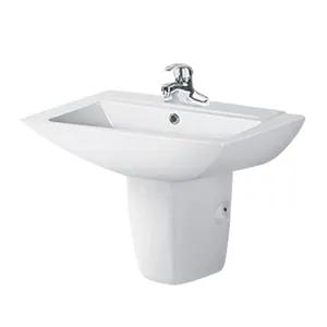 Lavabo de baño de estilo asiático, montaje de pared pequeño independiente