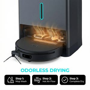 Robot de nettoyage 3-en-1 avec aspiration puissante de 20000 Pa, balayage, lavage et aspiration, collecte automatique des poussières, pour nettoyage humide et sec - Product Image 2