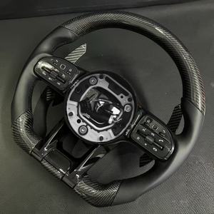 พวงมาลัยคาร์บอนไฟเบอร์ขายดีสำหรับรถยนต์เมอร์เซเดสเบนซ์ AMG C E S Class W204 W205 W222 G500 G55 G63 S500 อะไหล่รถยนต์ - Product Image 4