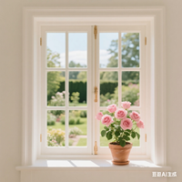 Ventanas francesas de estilo europeo Diseño moderno Patrón horizontal incorporado Ventanas abatibles ecológicas Rejillas blancas y negras Exteriores
