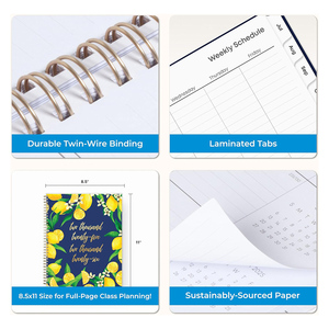 NOUVEAU Carnets d'agenda <span class=keywords><strong>moins</strong></span> chers : Organiseur quotidien, hebdomadaire, mensuel, spirale, format A5, pour planification et agenda - Product Image 6
