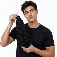 Nouvelle Tendance Extensions au Crochet Ondulées Sans Nœuds Pré-Séparées à Brins Simples Grade 12A Cheveux Humains Vierges Brésiliens Double Trame Faite à la Machine
