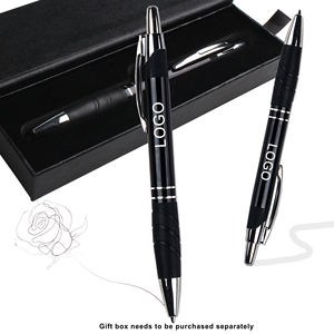 Stylos à bille en métal à pression, nouveau design, très demandés, avec logo personnalisé imprimé sur caoutchouc souple, pour cadeau d'entreprise - Product Image 3