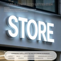 Lettres en relief 3D personnalisées avec éclairage LED, lettres publicitaires éclairées à fixer au mur pour les devantures de magasins et les bureaux
