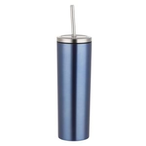 Gobelet isotherme à double paroi en acier inoxydable avec paille, 600 ml - Product Image 6