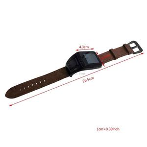 Bracelet de montre en cuir véritable remplacé avec fermoir en métal pour <span class=keywords><strong>TomTom</strong></span> <span class=keywords><strong>Runner</strong></span> 2 3/Spark 3 Cardio/Music/Adventurer - Product Image 5