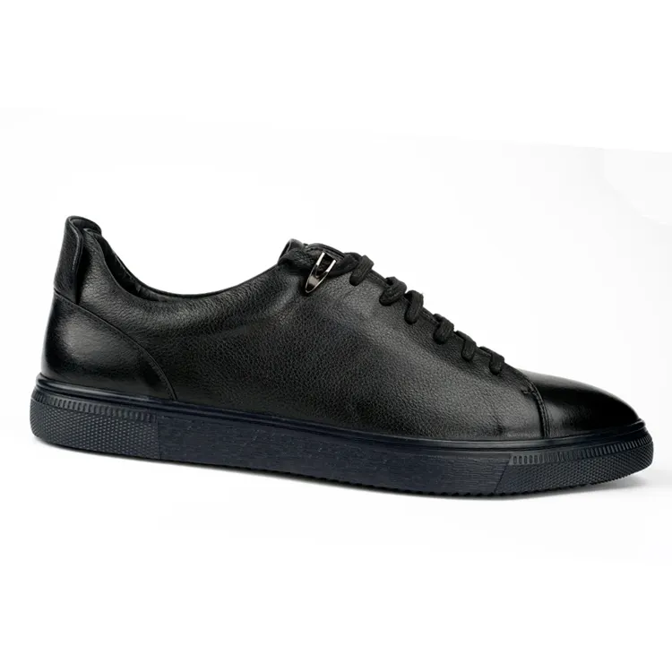 Gli uomini di scarpe di cuoio nero casual leggero e traspirante scarpa da tennis di prezzi di calzature con la migliore qualità
