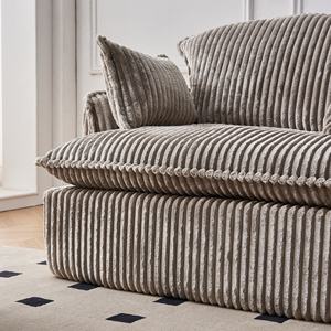 Canapé-lit en flanelle compressée à un siège, pouf, gain de place, canapé paresseux pour salon, chambre d'amis, dortoir, appartement ou chambre à coucher, gris - Product Image 4