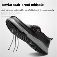 Chaussures de travail unisexes décontractées à embout d'acier, basses, en cuir véritable, antistatiques, bottes de sécurité pour usine, blanches, protection renforcée