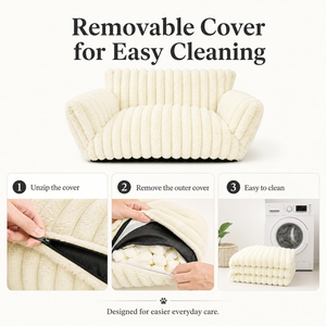 Pet Sofa Detachable Washable Kennel Warm <b>cat</b> Kennel Four Seasons Universal Pet Mattress Rabbit Plush Dog Bed - Product Image 4