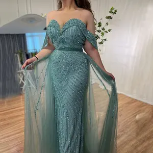 Gaun Malam Terbuka Terpisah Bahu Terbuka Sweetheart Nude Serene Hill LA71728 Gaun Pesta Overskirt untuk Wanita 2023