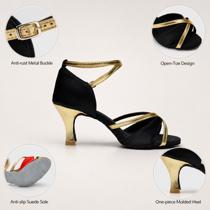 <span class=keywords><strong>Zapatos</strong></span> <span class=keywords><strong>de</strong></span> <span class=keywords><strong>Baile</strong></span> Latino <span class=keywords><strong>de</strong></span> Satén para Mujer, Tacón Alto, Punta Abierta, Correa Cruzada, <span class=keywords><strong>Zapatos</strong></span> <span class=keywords><strong>de</strong></span> <span class=keywords><strong>Baile</strong></span> <span class=keywords><strong>de</strong></span> Salón para Práctica y Actuación - Product Image 6