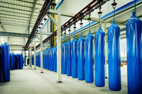 45L 200Bar bouteilles de gaz dispositif de sécurité réservoirs de gaz d'oxygène Dewart céramique argon vanne régulateurs gaz médical