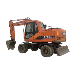 Excavadora usada de neumáticos DOOSAN, hecha en Corea, precio barato, 15 toneladas Dh150, excavadora de ruedas hidráulica mediana a la venta - Product Image 1