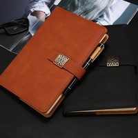 Notezbuch – papeterie de Journal en cuir recyclé, grille noire en papier Kraft, fournitures scolaires, carnet avec corde