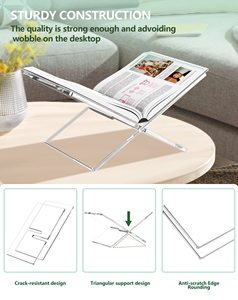 Acrylic Máy tính để bàn x-loại kệ sách là dễ dàng để cài đặt kệ quran đẹp - Product Image 5