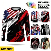 T-shirt à manches longues pour homme avec col rond, impression intégrale, drapeau de course personnalisé par sublimation, pour streetwear