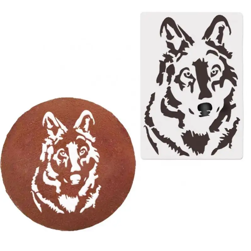 Wolf mold shield DIY cake scrapbook stencils hollow Embellishments printing lace ruler Valentine's Day Embossing Accessories