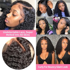 วิกผมลูกไม้แบบเต็มศีรษะ Water Wave Glueless Full HD Lace Frontal Wig <span class=keywords><strong>ผม</strong></span>แท้จากอินเดียแบบไม่ผ่านการแปรรูป  จัดเรียงเกล็ดผม  วิกผมลูกไม้ด้านหน้าแบบเวียดนาม - Product Image 3