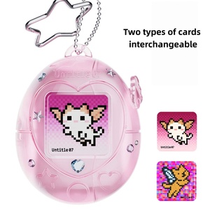 Étui pour écouteurs en forme d'animal de compagnie virtuel rétro Y2K, coque de protection en TPU mignonne de style <span class=keywords><strong>pixel</strong></span> avec porte-clés étoile pour AirPods Series - Product Image 2