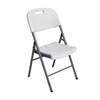 Chaise pliante en plastique blanche pour banquets, fêtes, mariages, facile à ranger, chaise pliante en plastique pour le camping, chaise pour événements