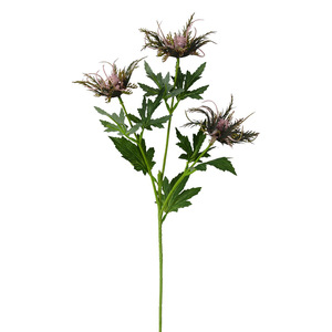 Fleurs artificielles Laixing en éryngium, en plastique et soie, faites à la main, pour décoration de mariage et de maison, style moderne, arrangement floral mixte - Product Image 5