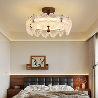 Lustre encastré en fer de style médiéval avec télécommande LED à intensité variable pour l'éclairage de chambre à coucher