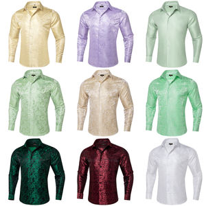 Camicie da smoking di lusso <span class=keywords><strong>viola</strong></span> con perline e motivo Paisley da <span class=keywords><strong>uomo</strong></span>, a maniche lunghe, per matrimoni e balli, con colletto a risvolto, <span class=keywords><strong>camicia</strong></span> elegante da cerimonia - Product Image 1
