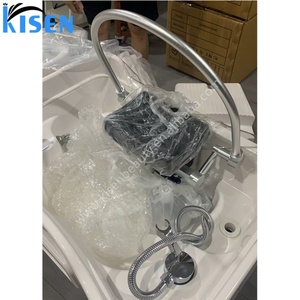 Bac à shampoing portable de luxe Kisen blanc avec réservoir d'eau, sans tuyauterie, pour salon de manucure et mobilier de coiffure - Product Image 6