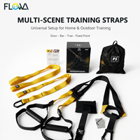 Sangles d'entraînement multi-scènes FLOWA avec système d'ancrage universel pour barre de traction à domicile, arbre et fitness fonctionnel en extérieur