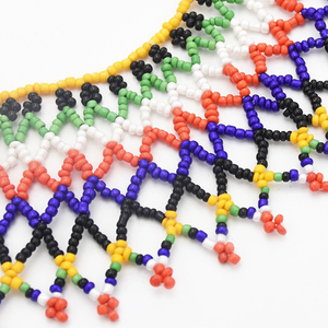 สร้อยคอลูกปัดเมล็ดโบฮีเมียนสายลูกปัดหลากสีแรงบันดาลใจจาก<span class=keywords><strong>ชน</strong></span><span class=keywords><strong>เผ่า</strong></span>แอฟริกัน (สไตล์แอฟริกาใต้)-ของขวัญที่ดีที่สุดสำหรับผู้หญิง - Product Image 4