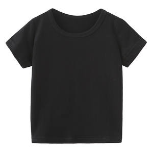 Camisetas Lisas TS163 para Niños, Niñas, Bebés y Niños Pequeños, Ropa de Algodón de Color Sólido, Blanco y Negro, Camisetas Lisas para Niños - Product Image 4