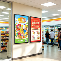 Pantalla LCD Comercial de 23.8/27/32/43/55 Pulgadas, Sin Función Táctil, para Publicidad, Montada en Pared, con Sistema Android, para Cafeterías, Bares y Locales Comerciales