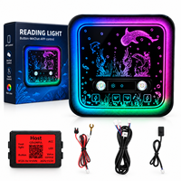 Lampe de lecture universelle pour intérieur de voiture avec synchronisation musicale, 12V, commande par application, éclairage de dôme