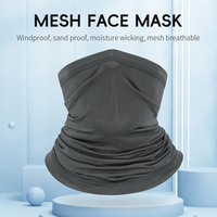 Cache-cou léger en maille respirante, protection solaire, coupe-vent, anti-poussière, écharpe de protection pour le visage et le cou, tube rafraîchissant fin, bandana