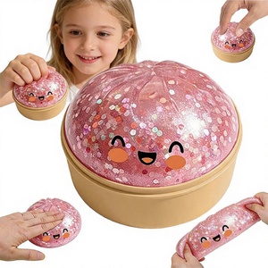Squishies géants en peluche en forme de boulette, scintillants, à remontée lente, colorés, balles anti-stress, jouet sensoriel Fidget, cadeau de décompression à presser doucement - Product Image 1