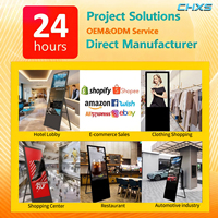 Pantalla Digital Táctil LCD Portátil para Interiores CH 43, Soporte de Quiosco para Publicidad en Tiendas Minoristas y Centros Comerciales, 2K/4K SDK