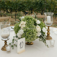 Dekorasi Bunga Bola Buatan untuk Pernikahan, Rangkaian Bunga Hydrangea Anthurium, Buket Centerpiece, Dekorasi Latar Belakang Acara