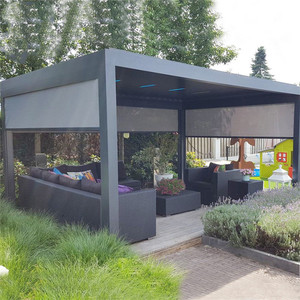 Bâche de <span class=keywords><strong>Pergola</strong></span> étanche motorisée en aluminium, couverture pour pare-soleil, gazébo électrique avec moulages, nouveauté - Product Image 1