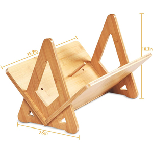 Support de rangement pour disques vinyles en bambou, sous-verres pour disques vinyles avec support pour lecteur de disques vinyles, porte-revues, porte-CD, présentoir - Product Image 1