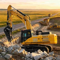 Excavatrice sur chenilles hydraulique de 55 tonnes, 400 CV, modèle SH600-9, pour travaux de construction – Vente chaude directe usine Chine