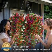 Realistische Künstliche Violette Seidenblumen-Girlande für Hochzeits-Hintergrund, Haus, Garten, Innen- und Außendekoration zum Aufhängen