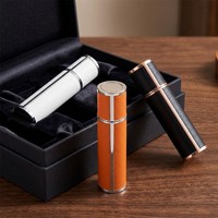 Vente en gros d'atomiseurs de parfum cylindriques en cuir de 5 ml et 10 ml, vaporisateur portable de voyage miniature rechargeable, décalcomanie, logo personnalisé