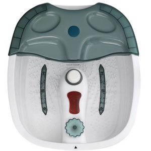 อ่างแช่เท้าพร้อมฟองสบู่เพิ่มความสดชื่น ป้องกันน้ำกระเด็น เครื่องนวดเท้าแบบลูกกลิ้งพร้อมระบบทำความร้อน ผลิตภัณฑ์สำหรับการนวดเท้า - Product Image 1
