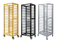 Chariot de rangement en acier inoxydable pour plateaux de cuisson, 12/15/30 niveaux, pour boulangerie, pâtisserie, pain, grill commercial et égouttoir à plateaux