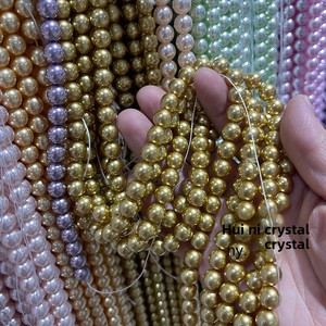 <span class=keywords><strong>Perles</strong></span> d'imitation de cristal 8MM pour colliers faits main, <span class=keywords><strong>perles</strong></span> <span class=keywords><strong>en</strong></span> vrac pour accessoires, vente <span class=keywords><strong>en</strong></span> <span class=keywords><strong>gros</strong></span>, électroplaquées - Product Image 6