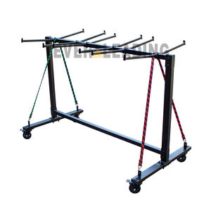 Chariot de chaise de stockage de chaise pliante en métal simple et double couche avec des roues de frein - Product Image 6