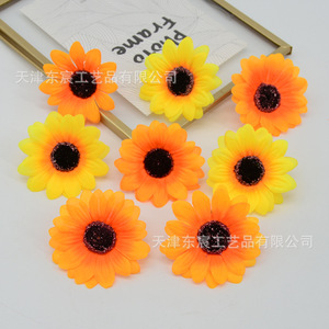 Flores Artificiales de Girasol Dongchen Crafts de 7 cm, Decoraciones de Flores de Seda para Bodas, Decoración del Hogar, Accesorios para Manualidades - Product Image 3