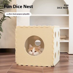 Premium Polyester Felt Cat Cave – Scratch Resistant Foldable Enclosed Cat <b>Bed</b> for Kittens & Large Cats - Product Image 3