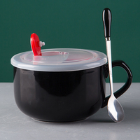 Meilleure vente tasse à café créative logo tasses en céramique avec couvercle et cuillère tasse à café personnalisée pas cher cadeau tasses fabricants en gros